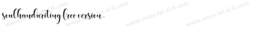 soulhanduriting free version字体转换